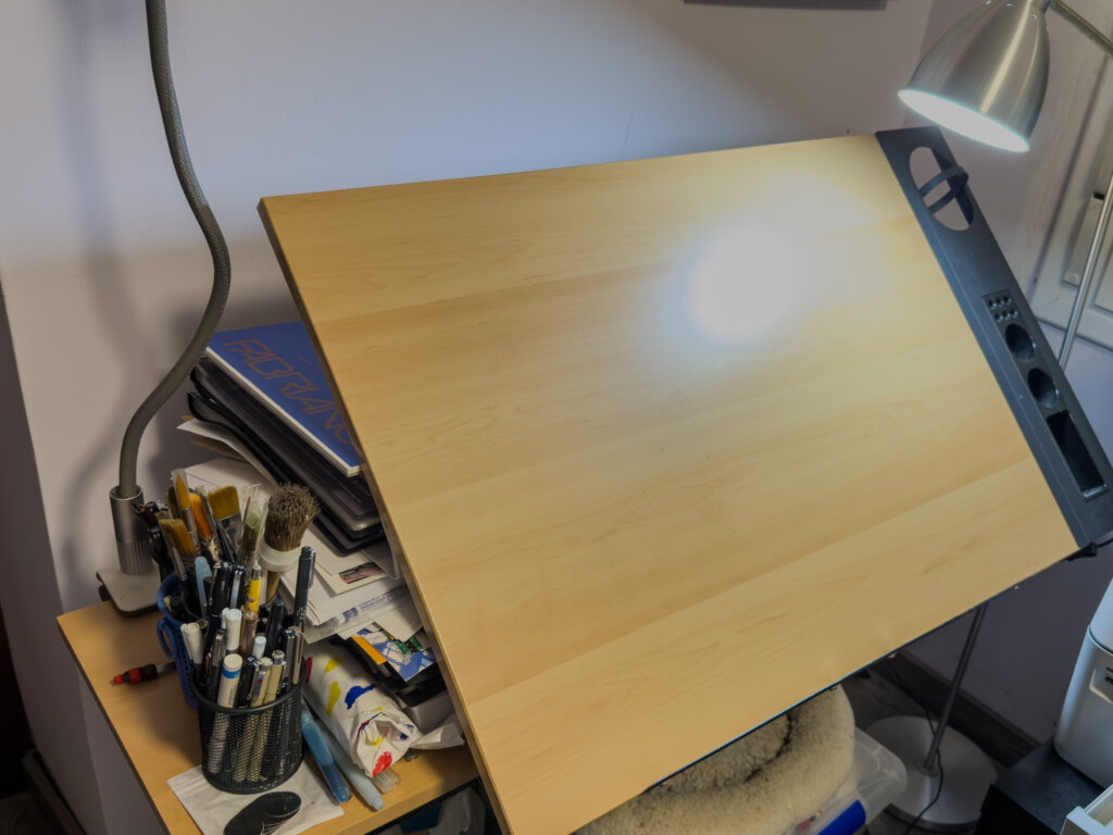 Puesto de trabajo ergonomía dibujo Yen San