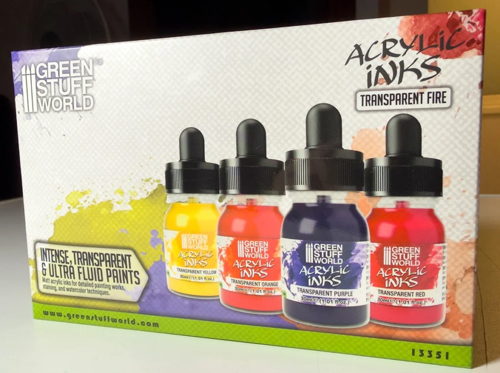 Tintas acrílicas Green Stuff World utilizadas para rellenar los rotuladores recargables