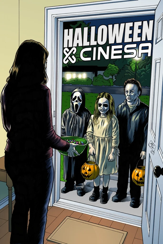 Ilustración final a color de Halloween creada por Yen San para Cinesa.