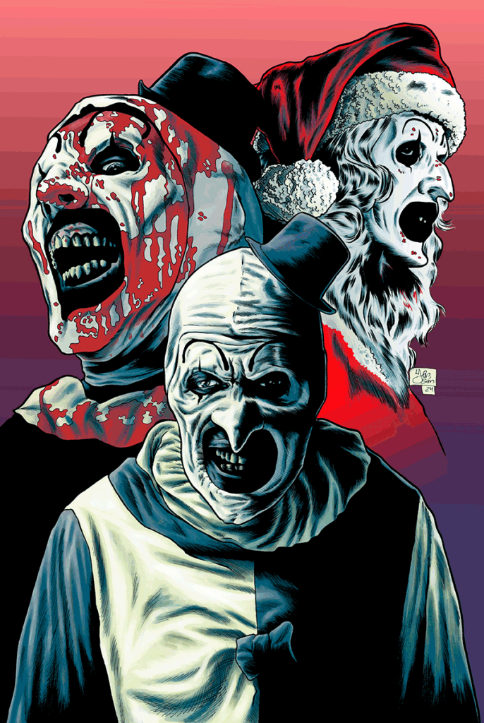 Ilustración final de Terrifier 3 a color digital por Yen San para Cinesa